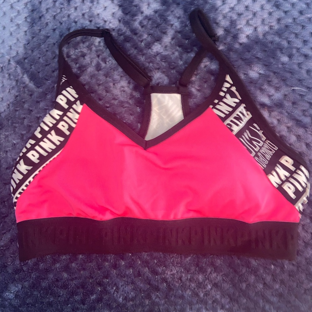 Women’s PINK hot pink sports bra